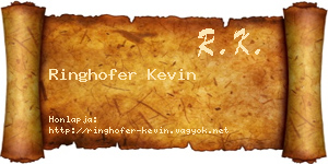Ringhofer Kevin névjegykártya